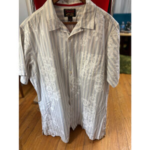 Men's Cremieux Shirt, XL, White & Blue